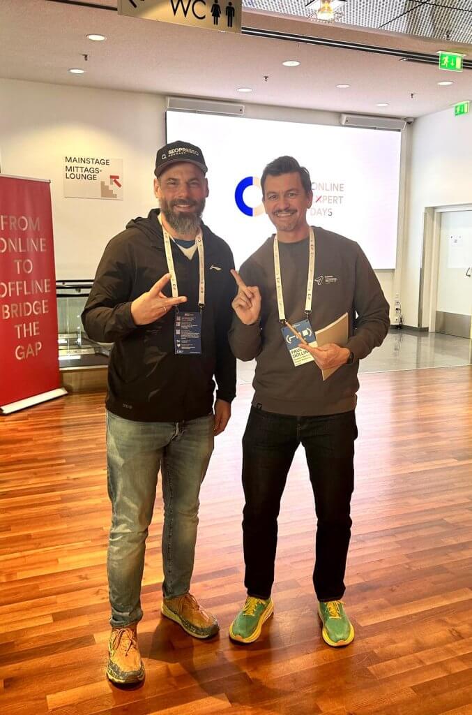 Björn Darko und Paul Johann Dollinger auf der SEOkomm 2025